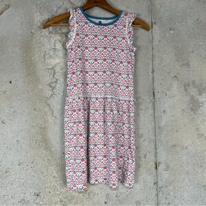 Tea pink blue floral ruffle sleeve drop waist girls size 7 dress